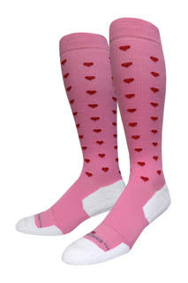 Regular Compression - Pink with Red Hearts